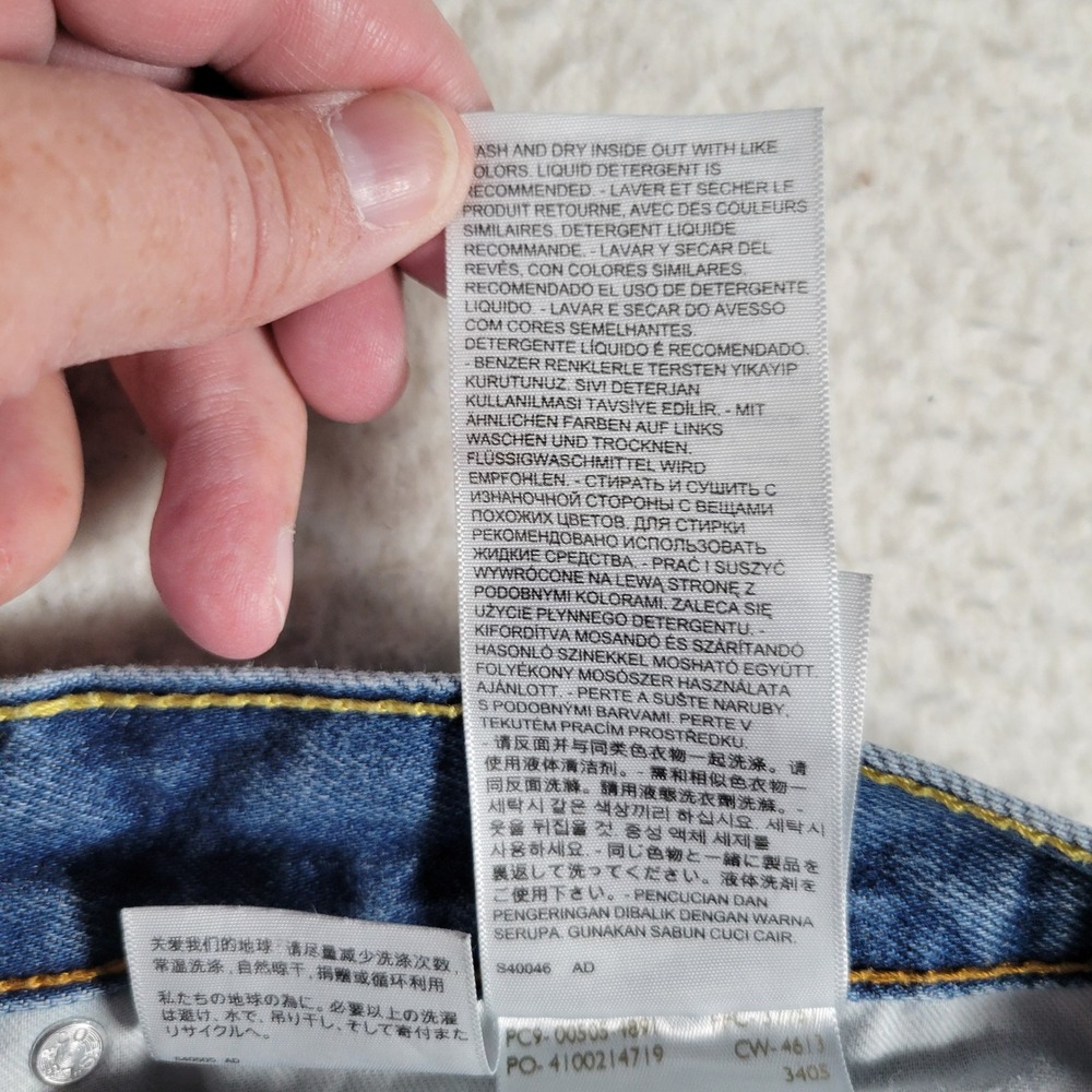 Levi's 505 Regular Fit Jeans Mens 38x30 Blue Medium Wash Straight Leg Denim - Picture 8 of 16